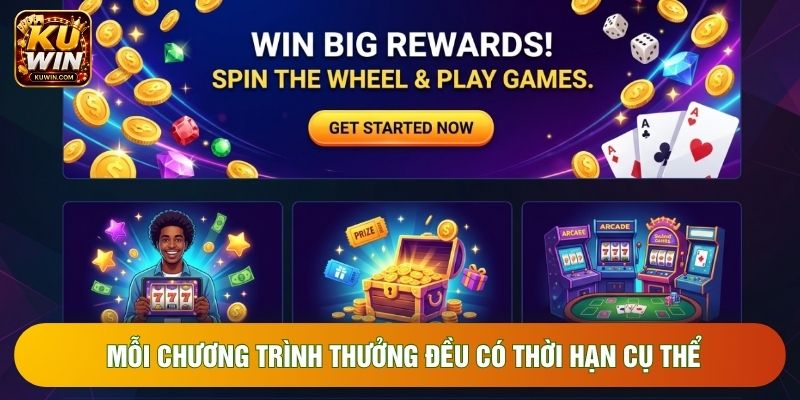Mỗi chương trình thưởng đều có thời hạn cụ thể