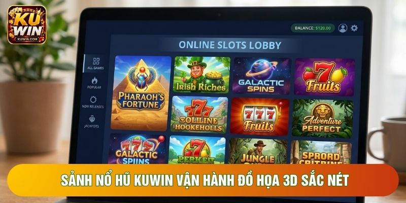 Sảnh nổ hũ KUWIN vận hành đồ họa 3D sắc nét
