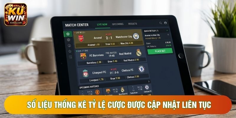 Số liệu thống kê tỷ lệ cược được cập nhật liên tục