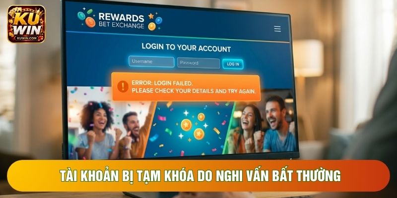 Tài khoản bị tạm khóa do nghi vấn bất thường